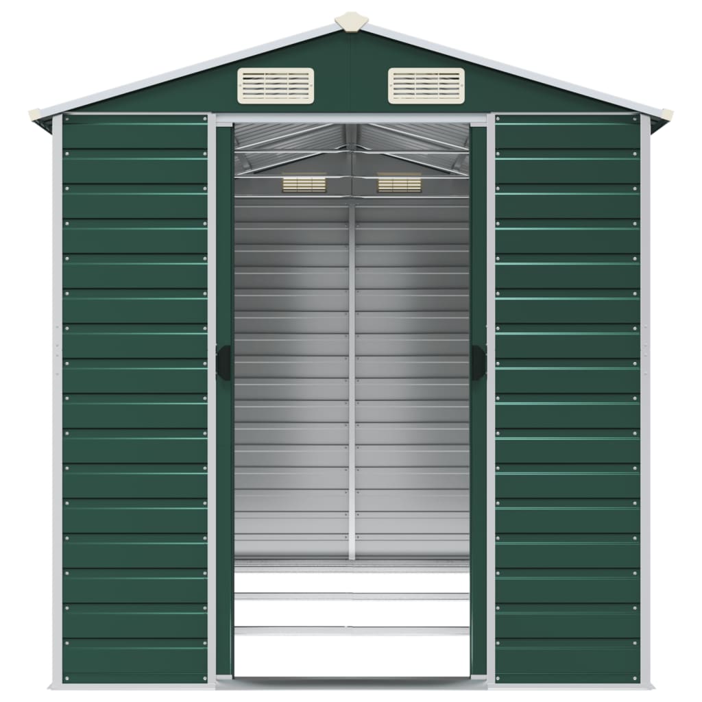 Tuinschuur Gegalvaniseerd Staal 191 x 300 x 198 cm Groen
