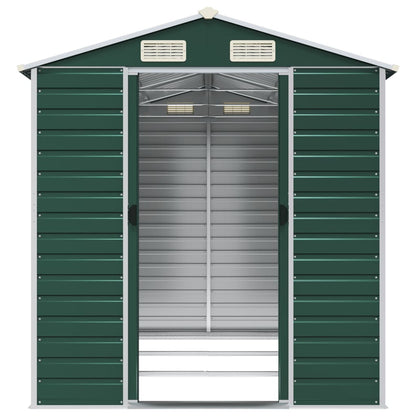 Tuinschuur Gegalvaniseerd Staal 191 x 300 x 198 cm Groen