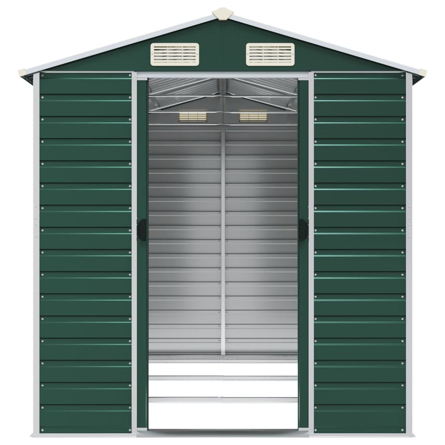 Tuinschuur Gegalvaniseerd Staal 191 x 300 x 198 cm Groen