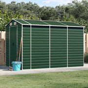 Garden Shed Green 191x300x198 cm Galvanized Steel