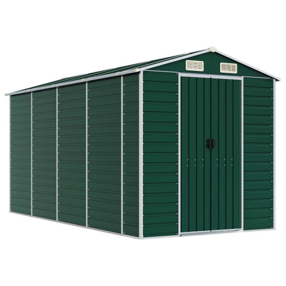 Tuinschuur 191X385X198 Cm Gegalvaniseerd Staal Groen