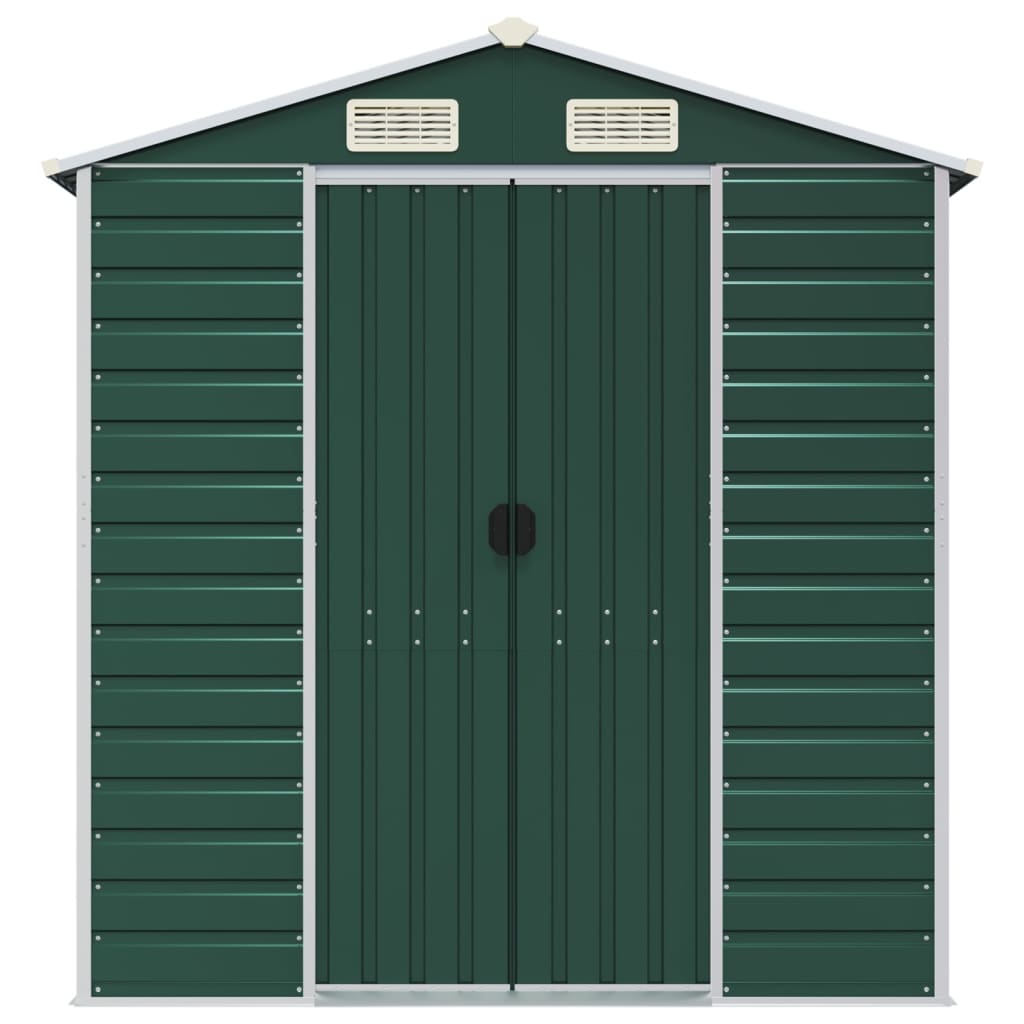Tuinschuur 191X385X198 Cm Gegalvaniseerd Staal Groen