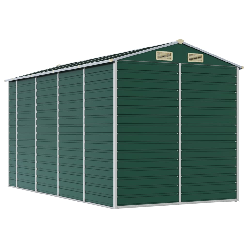 Tuinschuur 191X385X198 Cm Gegalvaniseerd Staal Groen