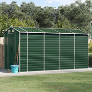 Tuinschuur 191x385x198 cm staal groen