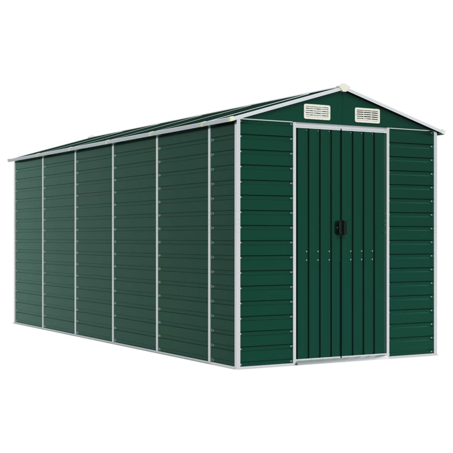 Tuinschuur Gegalvaniseerd Staal 191 x 470 x 198 cm Groen