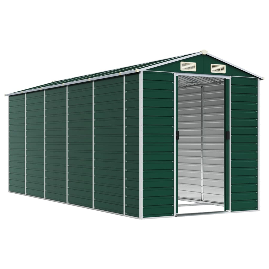 Tuinschuur Gegalvaniseerd Staal 191 x 470 x 198 cm Groen