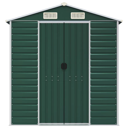Tuinschuur Gegalvaniseerd Staal 191 x 470 x 198 cm Groen
