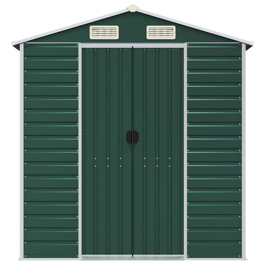 Tuinschuur Gegalvaniseerd Staal 191 x 470 x 198 cm Groen