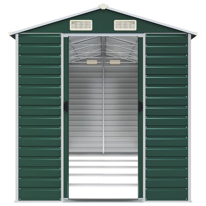 Tuinschuur Gegalvaniseerd Staal 191 x 470 x 198 cm Groen