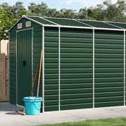 Tuinschuur 191x470x198 cm staal groen