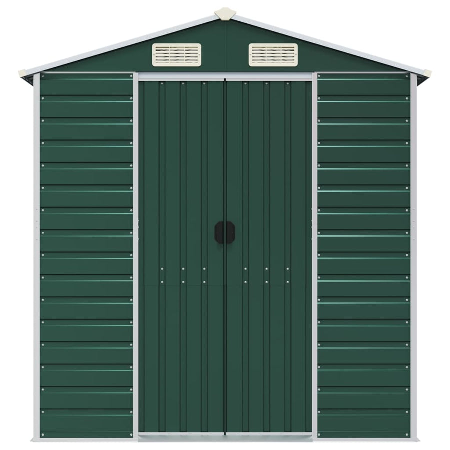 Tuinschuur 191X555X198 Cm Gegalvaniseerd Staal Groen
