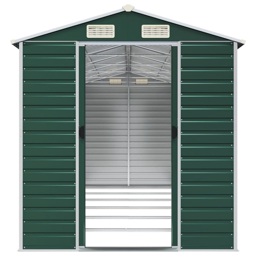 Tuinschuur 191X555X198 Cm Gegalvaniseerd Staal Groen