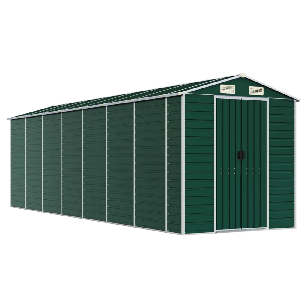 Tuinschuur Gegalvaniseerd Staal 191 x 640 x 198 cm Groen