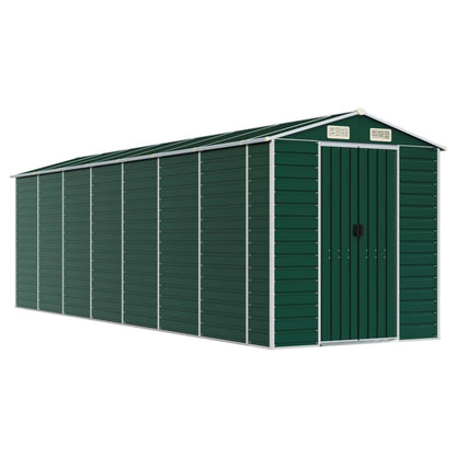 Tuinschuur Gegalvaniseerd Staal 191 x 640 x 198 cm Groen