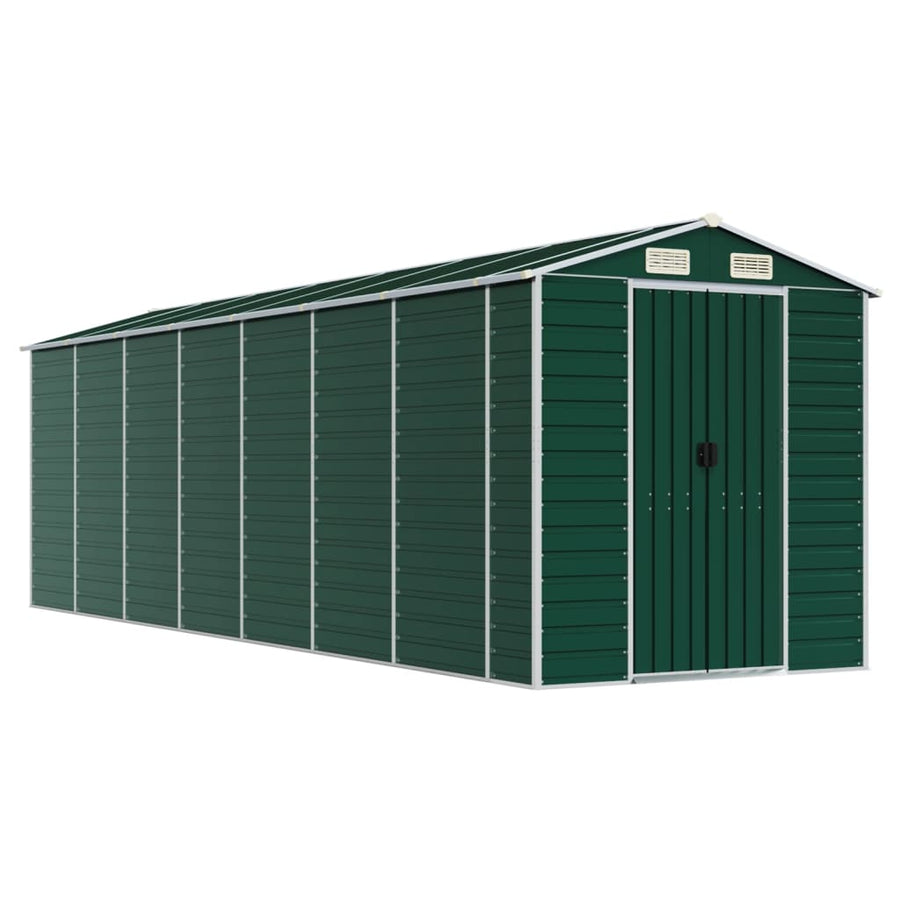 Tuinschuur Gegalvaniseerd Staal 191 x 640 x 198 cm Groen