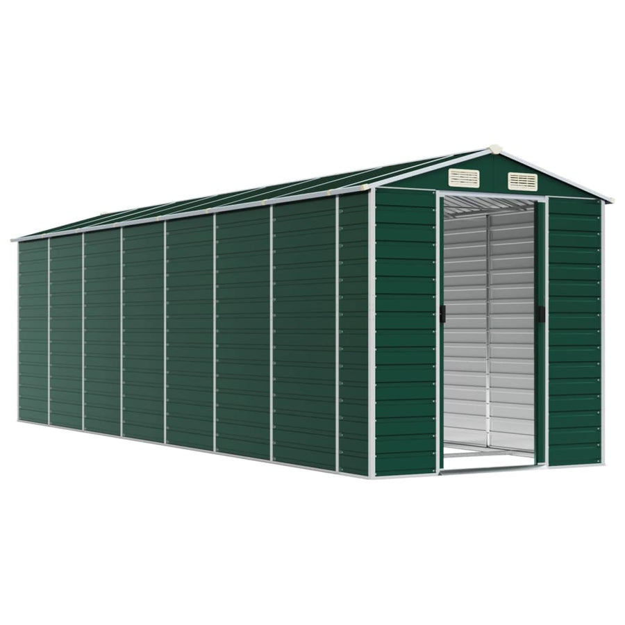Tuinschuur Gegalvaniseerd Staal 191 x 640 x 198 cm Groen