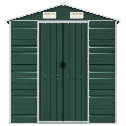 Tuinschuur Gegalvaniseerd Staal 191 x 640 x 198 cm Groen