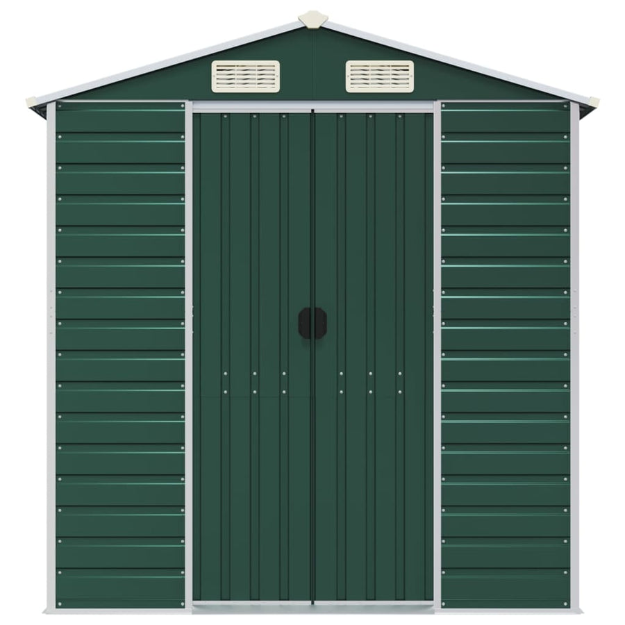 Tuinschuur Gegalvaniseerd Staal 191 x 640 x 198 cm Groen
