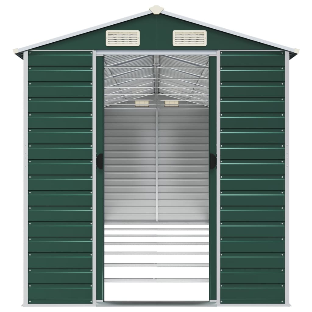 Tuinschuur Gegalvaniseerd Staal 191 x 640 x 198 cm Groen