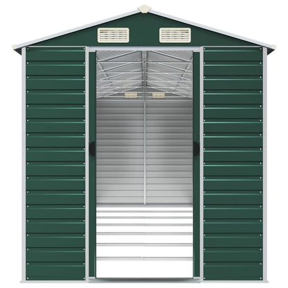 Tuinschuur Gegalvaniseerd Staal 191 x 640 x 198 cm Groen