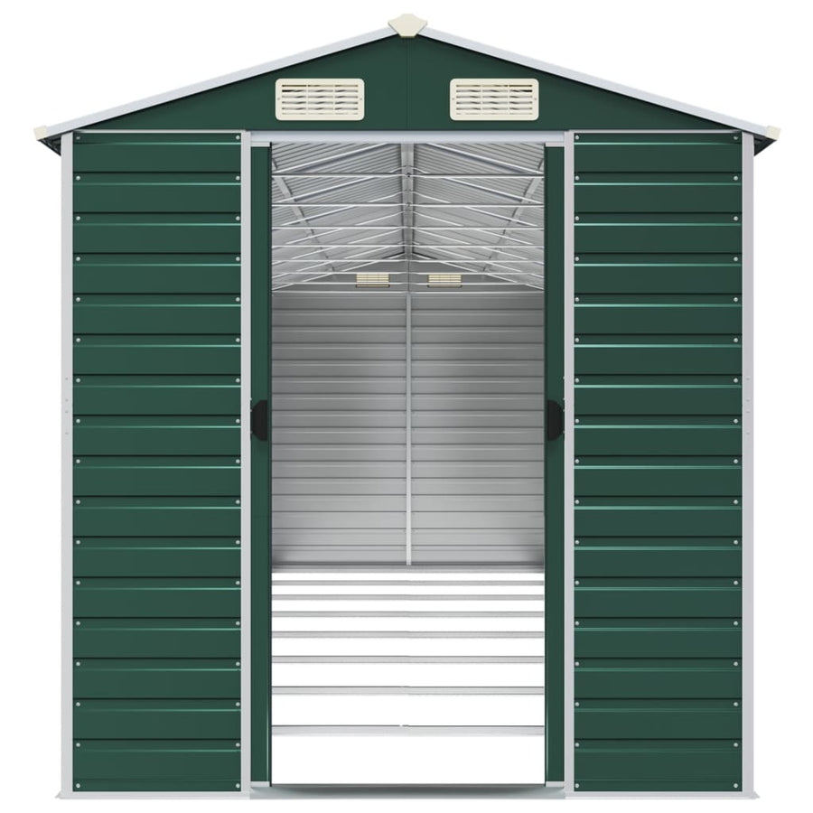 Tuinschuur Gegalvaniseerd Staal 191 x 725 x 198 cm Groen
