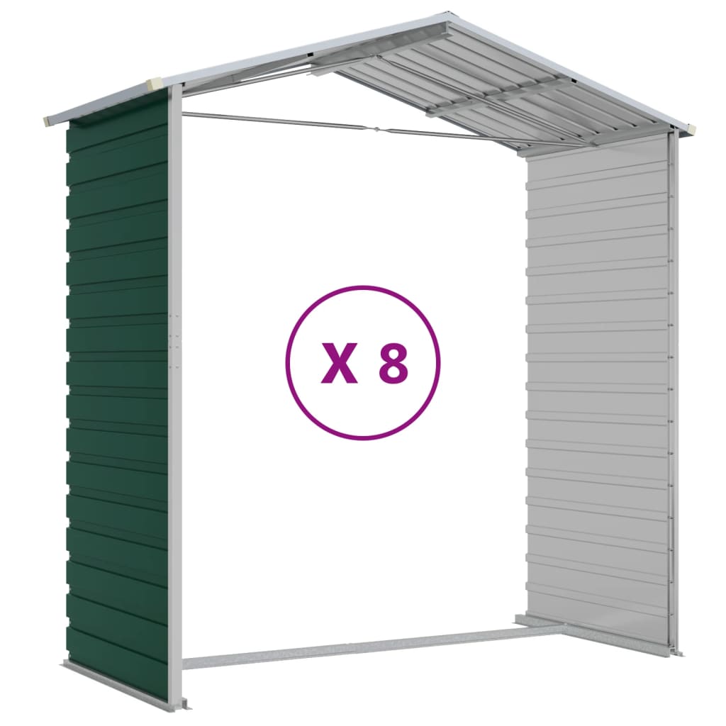Tuinschuur Gegalvaniseerd Staal 191 x 725 x 198 cm Groen