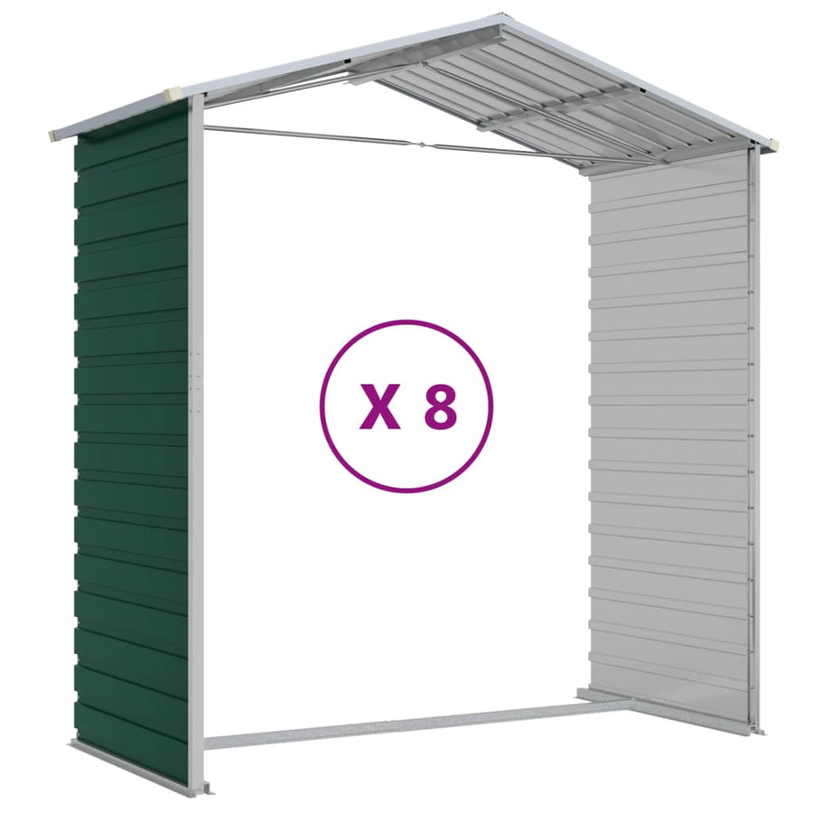 Tuinschuur Gegalvaniseerd Staal 191 x 725 x 198 cm Groen