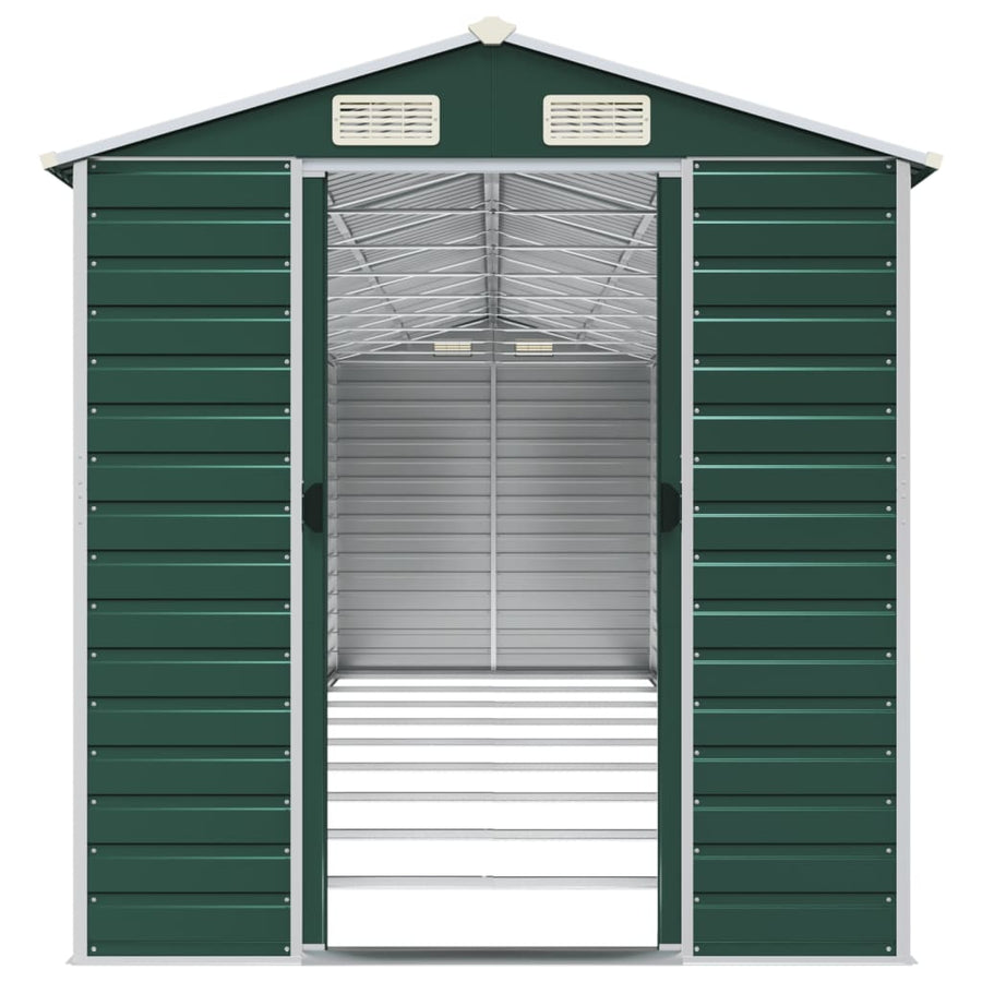 Tuinschuur 191X810X198 Cm Gegalvaniseerd Staal Groen