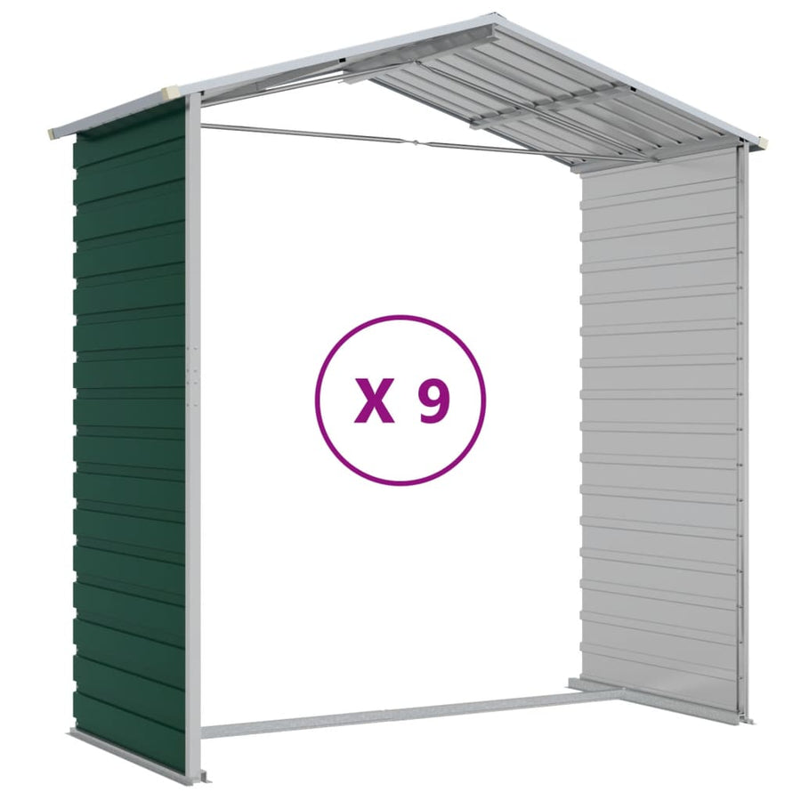 Tuinschuur 191X810X198 Cm Gegalvaniseerd Staal Groen