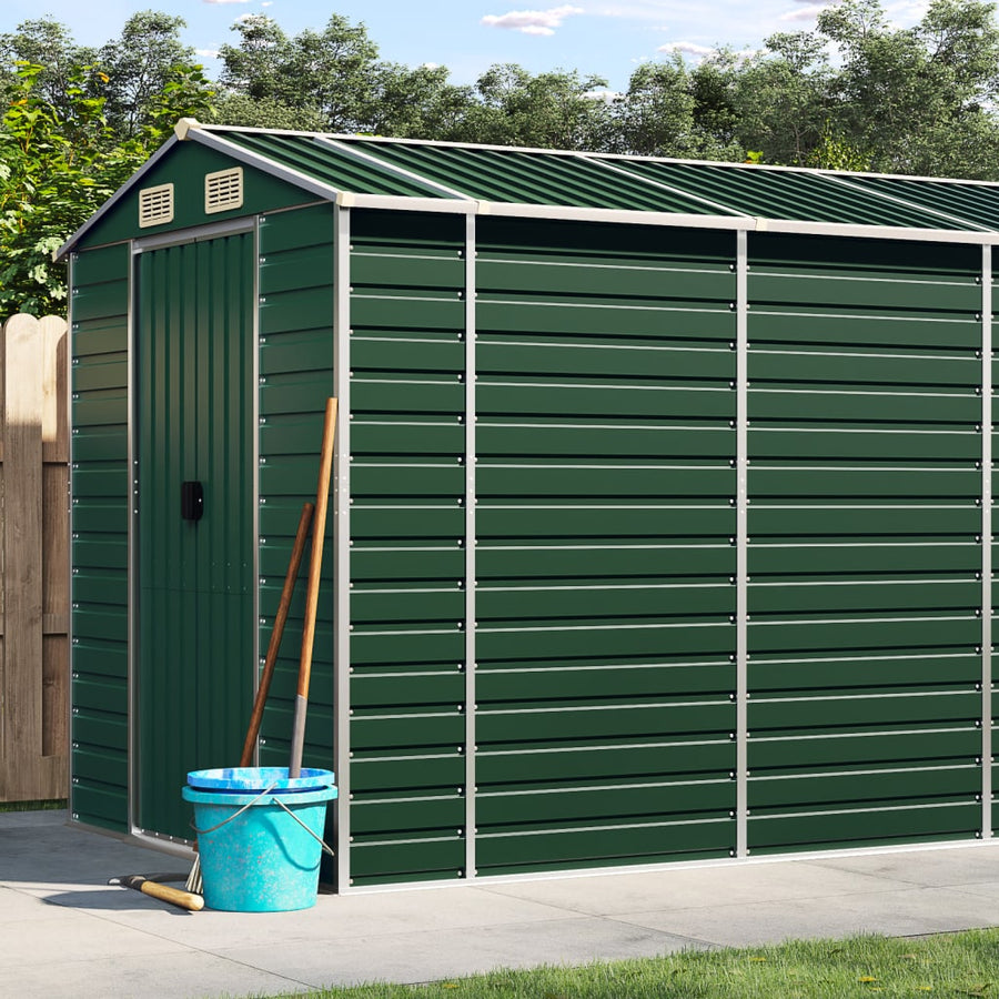 Tuinschuur 191X810X198 Cm Gegalvaniseerd Staal Groen