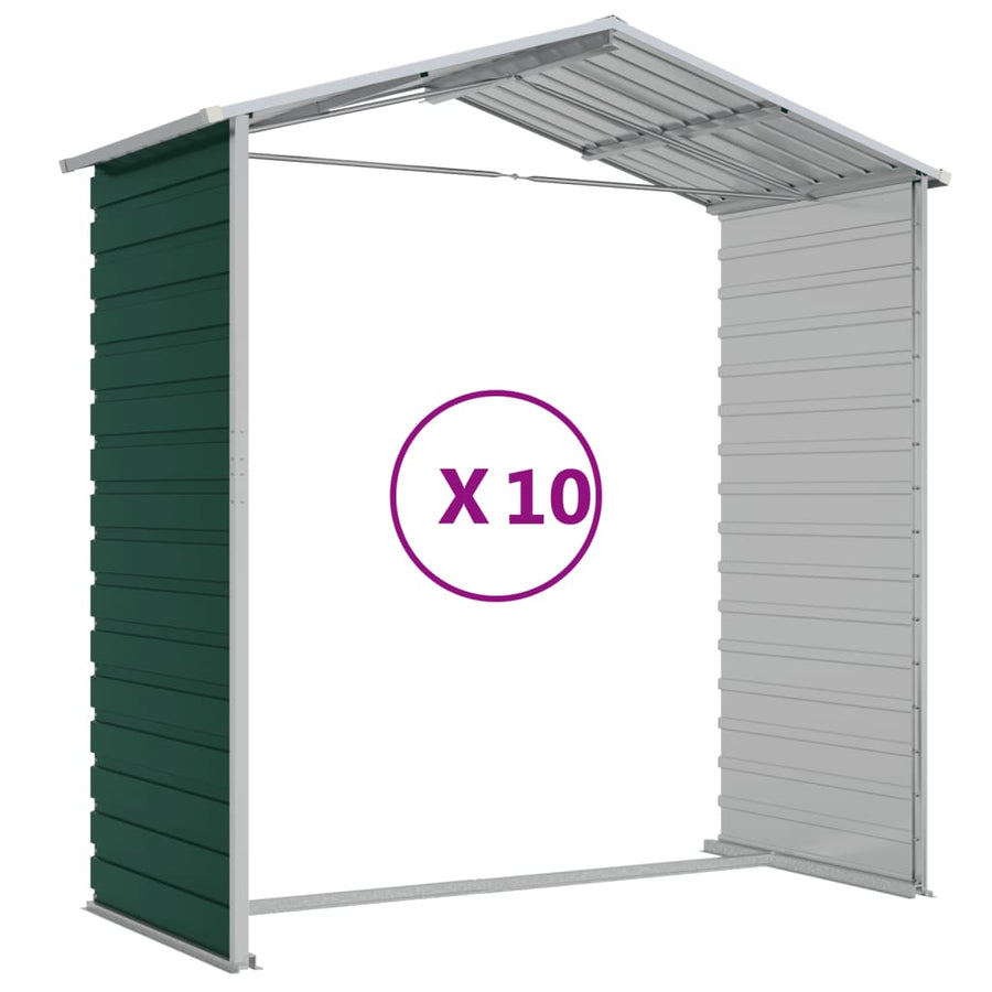 Tuinschuur Gegalvaniseerd Staal 191 x 895 x 198 cm Groen