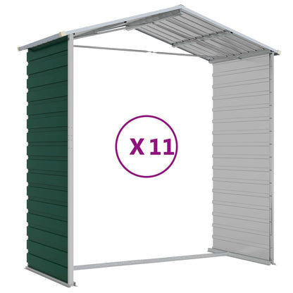Tuinschuur 191X980X198 Cm Gegalvaniseerd Staal Groen