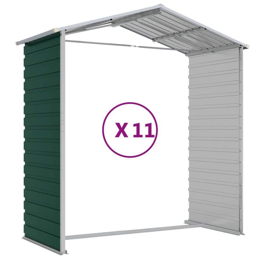 Tuinschuur 191X980X198 Cm Gegalvaniseerd Staal Groen