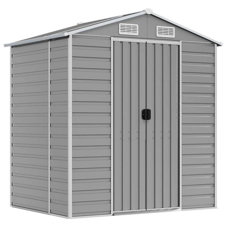 Tuinschuur Gegalvaniseerd Staal 191 x 130 x 198 cm Lichtgrijs
