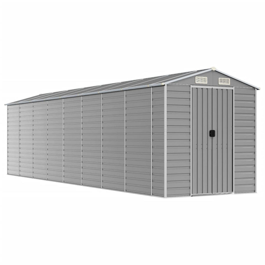 Tuinschuur Gegalvaniseerd Staal 191 x 725 x 198 cm Lichtgrijs