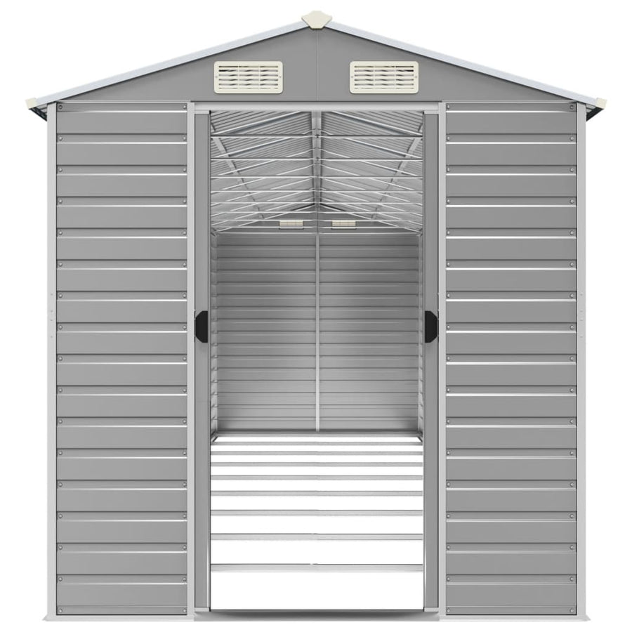 Tuinschuur Gegalvaniseerd Staal 191 x 810 x 198 cm Lichtgrijs