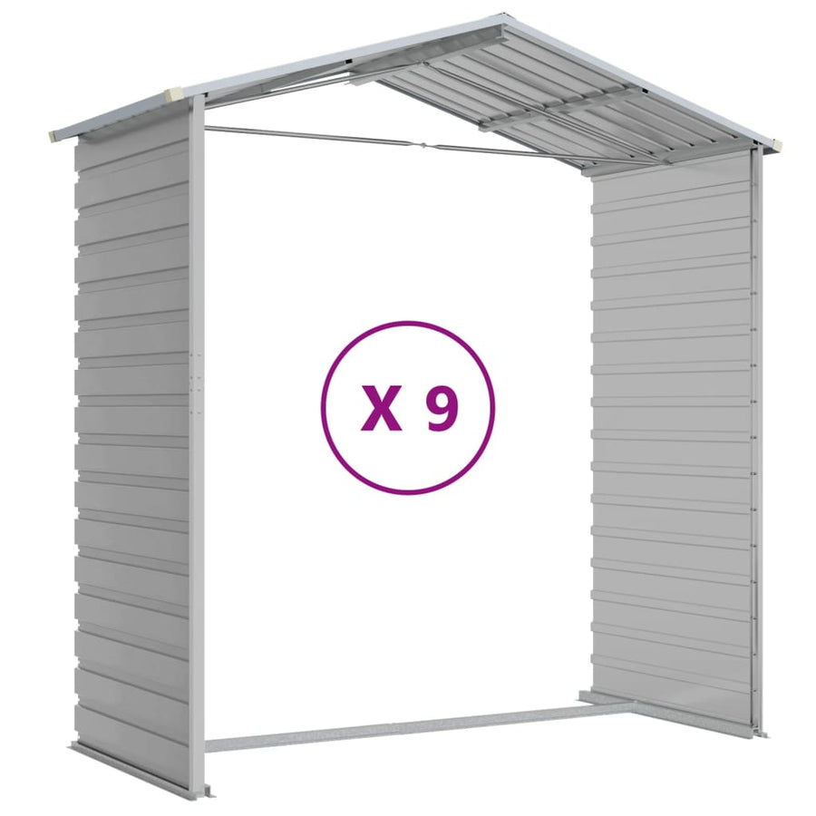 Tuinschuur Gegalvaniseerd Staal 191 x 810 x 198 cm Lichtgrijs