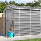 Garden Shed Light Gray 191x980x198 cm Galvanized Steel