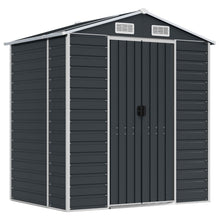 Tuinschuur 191X130X198 Cm Gegalvaniseerd Staal Antracietkleurig