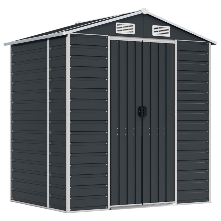 Tuinschuur 191X130X198 Cm Gegalvaniseerd Staal Antracietkleurig