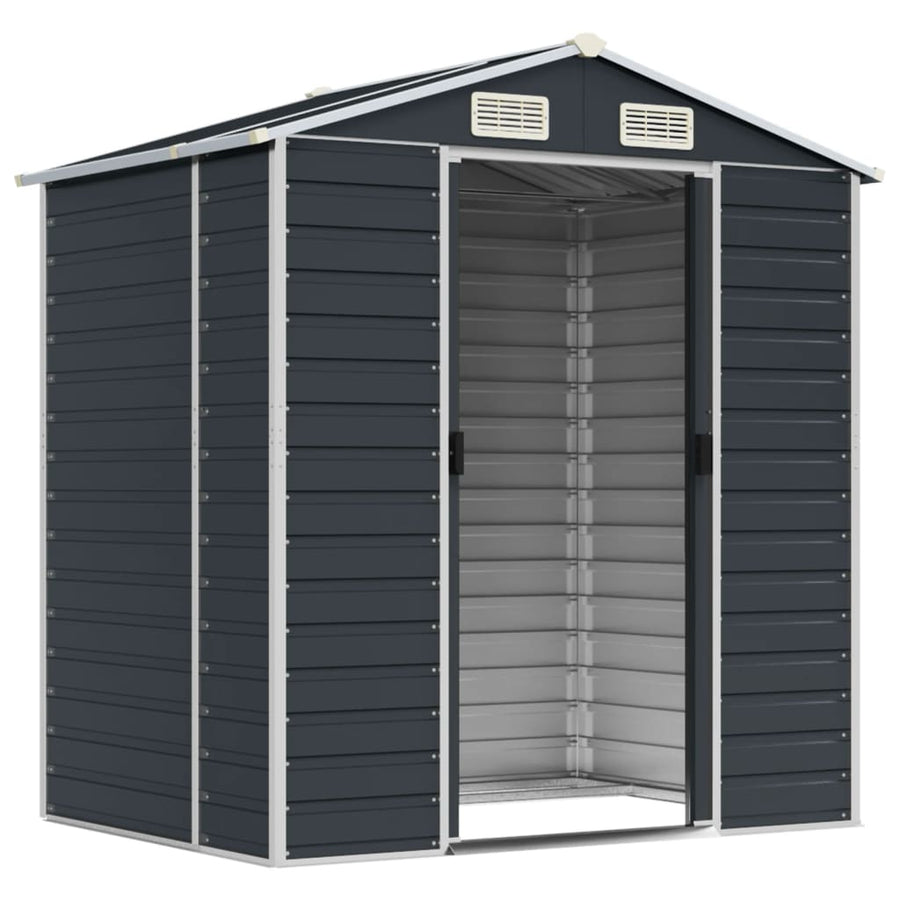 Tuinschuur 191X130X198 Cm Gegalvaniseerd Staal Antracietkleurig