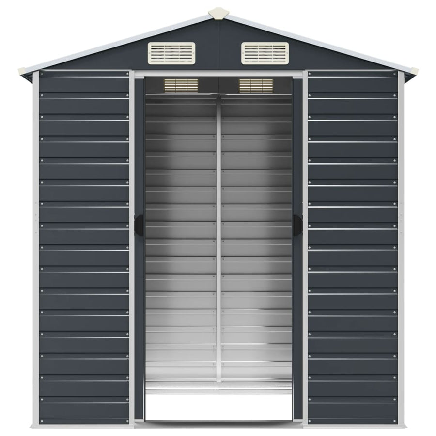Tuinschuur 191X130X198 Cm Gegalvaniseerd Staal Antracietkleurig