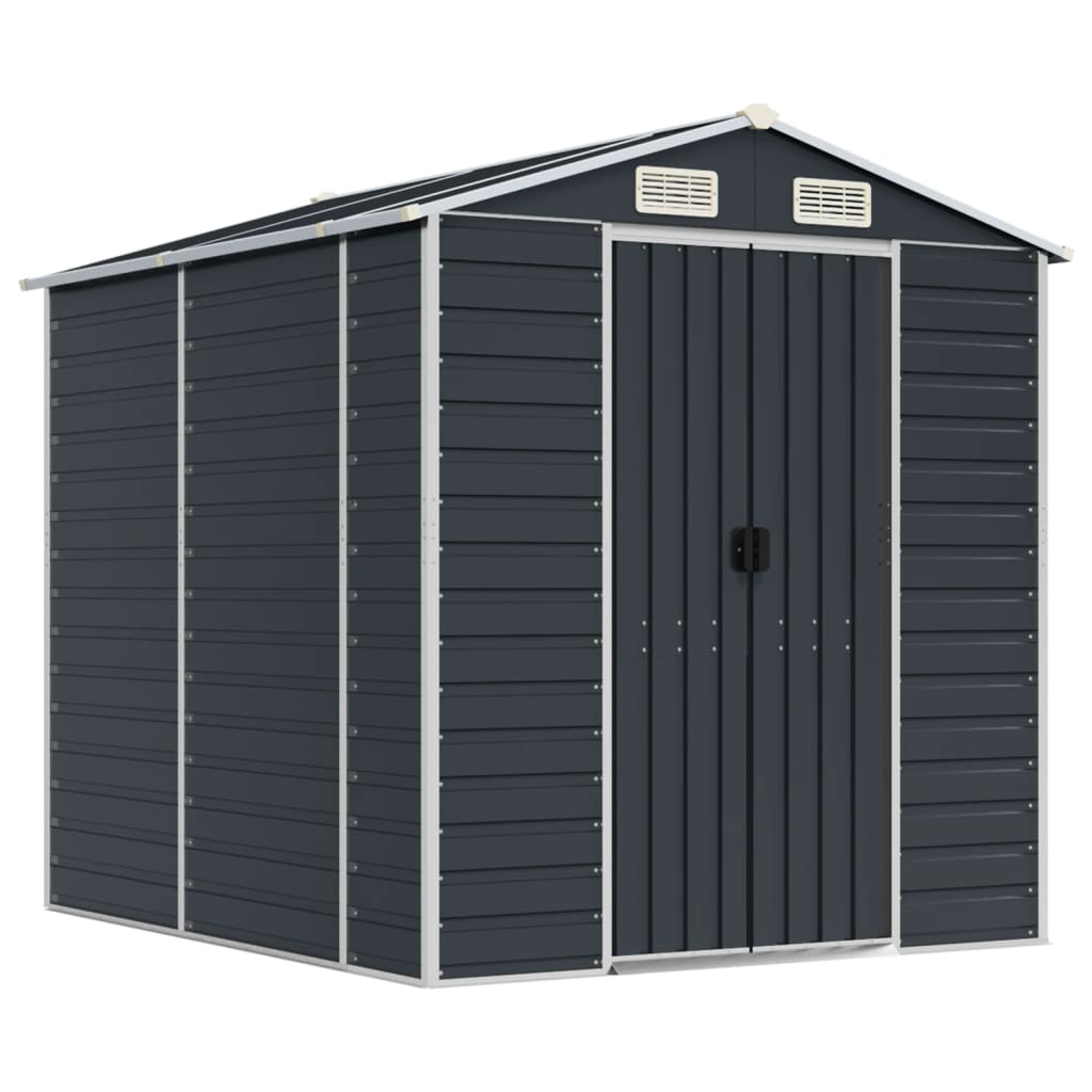 Tuinschuur Gegalvaniseerd Staal Kleurig 191 x 215 x 198 cm Antraciet