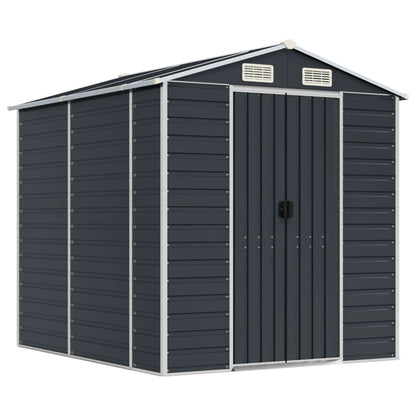 Tuinschuur Gegalvaniseerd Staal Kleurig 191 x 215 x 198 cm Antraciet