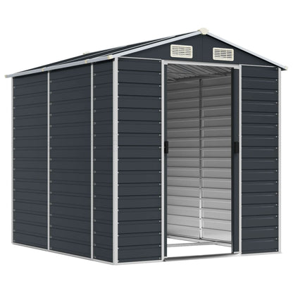 Tuinschuur Gegalvaniseerd Staal Kleurig 191 x 215 x 198 cm Antraciet