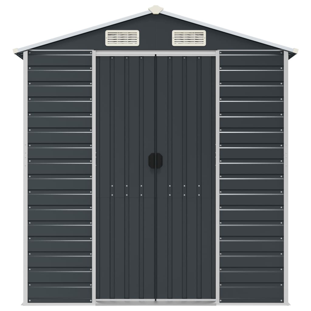 Tuinschuur Gegalvaniseerd Staal Kleurig 191 x 215 x 198 cm Antraciet