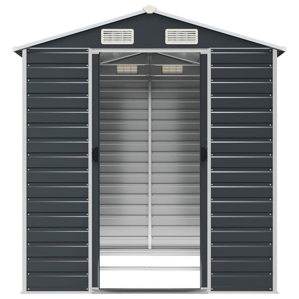 Tuinschuur Gegalvaniseerd Staal Kleurig 191 x 215 x 198 cm Antraciet