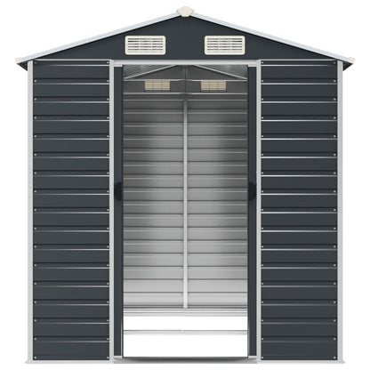 Tuinschuur Gegalvaniseerd Staal Kleurig 191 x 215 x 198 cm Antraciet