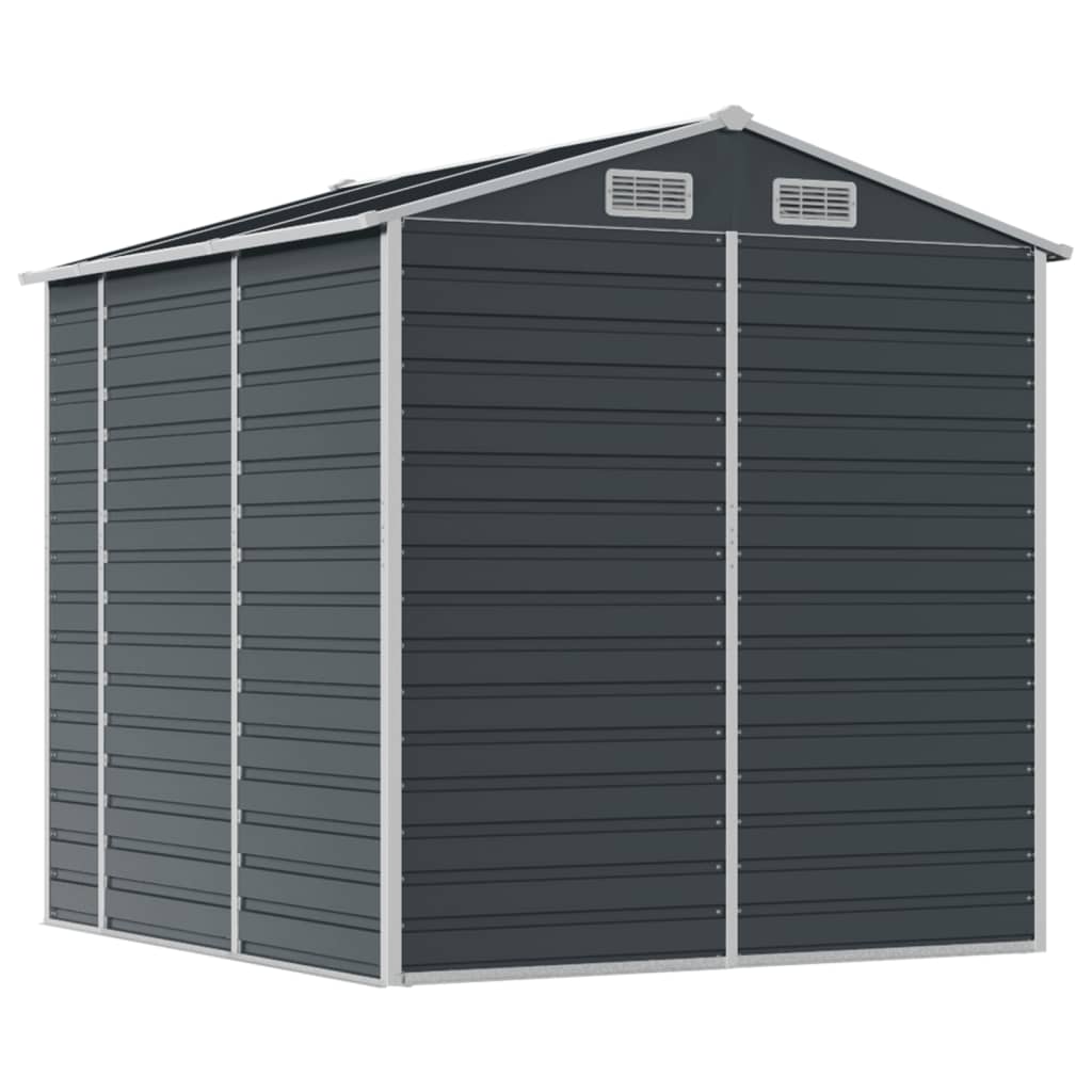 Tuinschuur Gegalvaniseerd Staal Kleurig 191 x 215 x 198 cm Antraciet