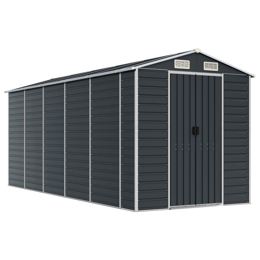 Tuinschuur 191X470X198 Cm Gegalvaniseerd Staal Antracietkleurig